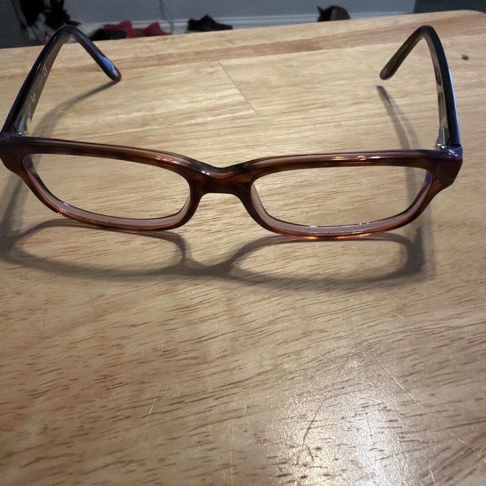 Ray-Ban RB 5187 2442 Tortoise Purple Rectangular Eyeglasses Frames 52-16-140